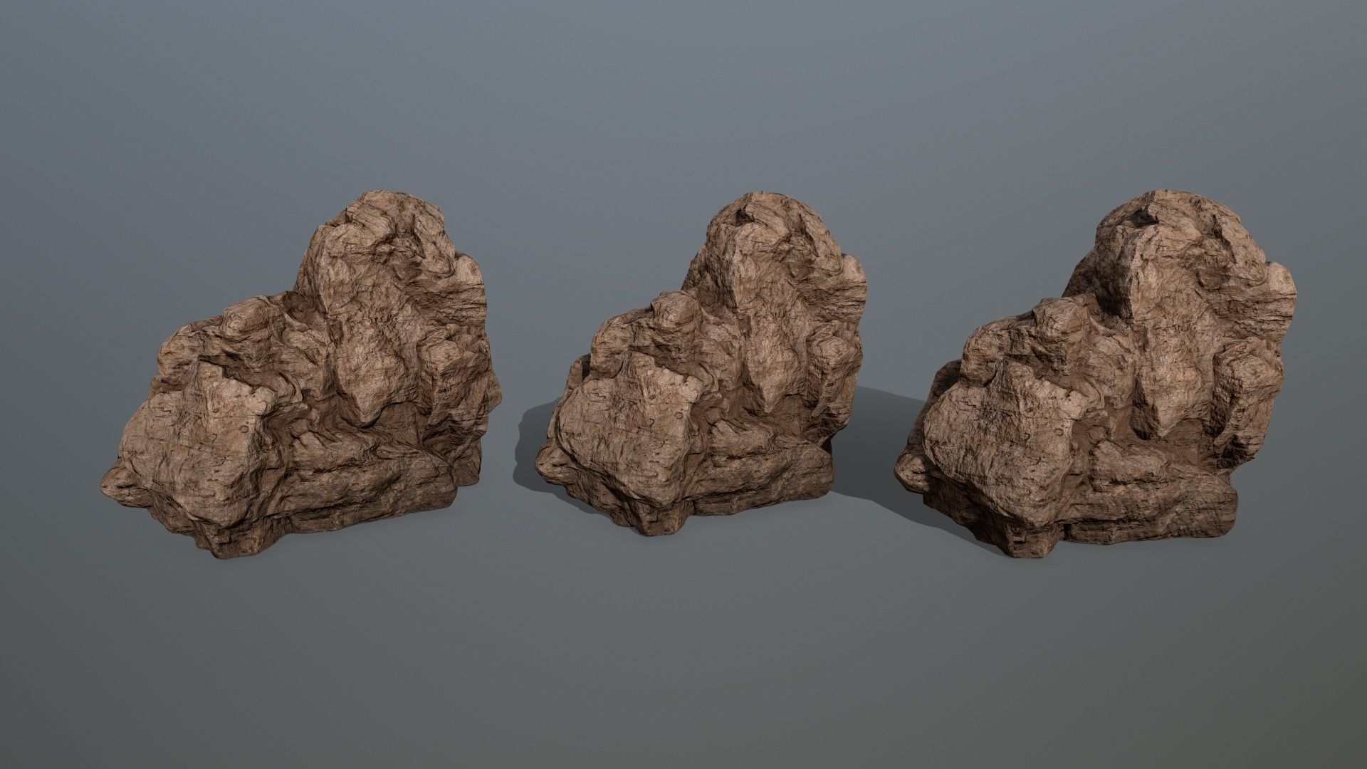 desert rocks  Low-poly 3D model_14