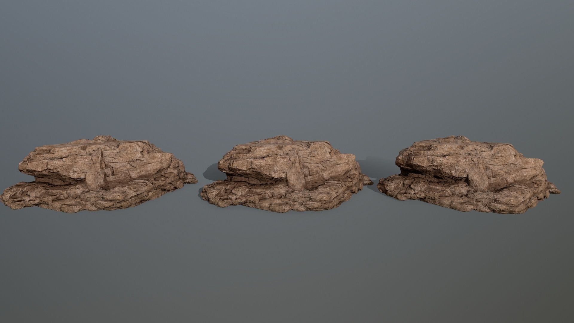 desert rocks  Low-poly 3D model_10