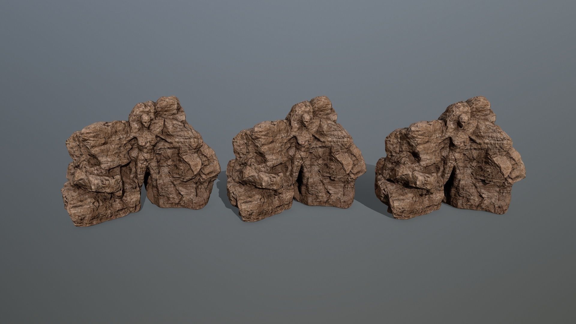 desert rocks  Low-poly 3D model_16