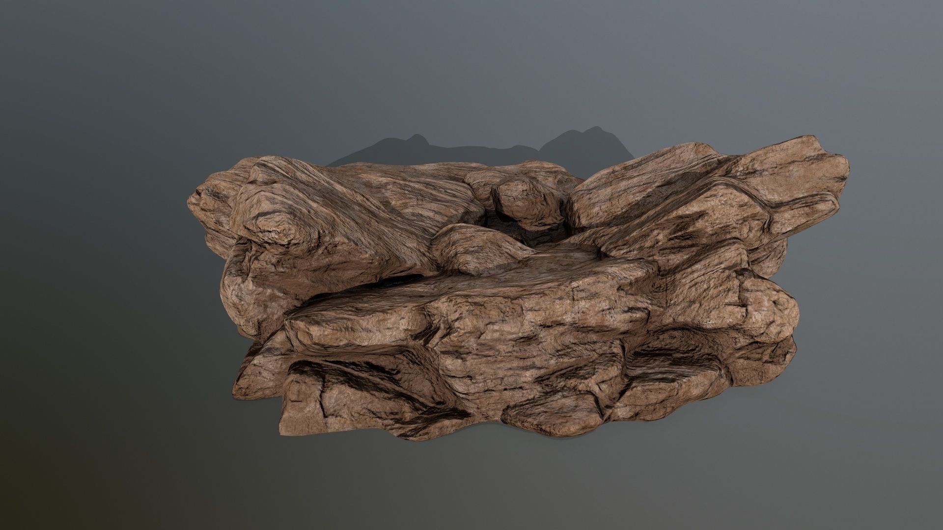 desert rocks  Low-poly 3D model_25
