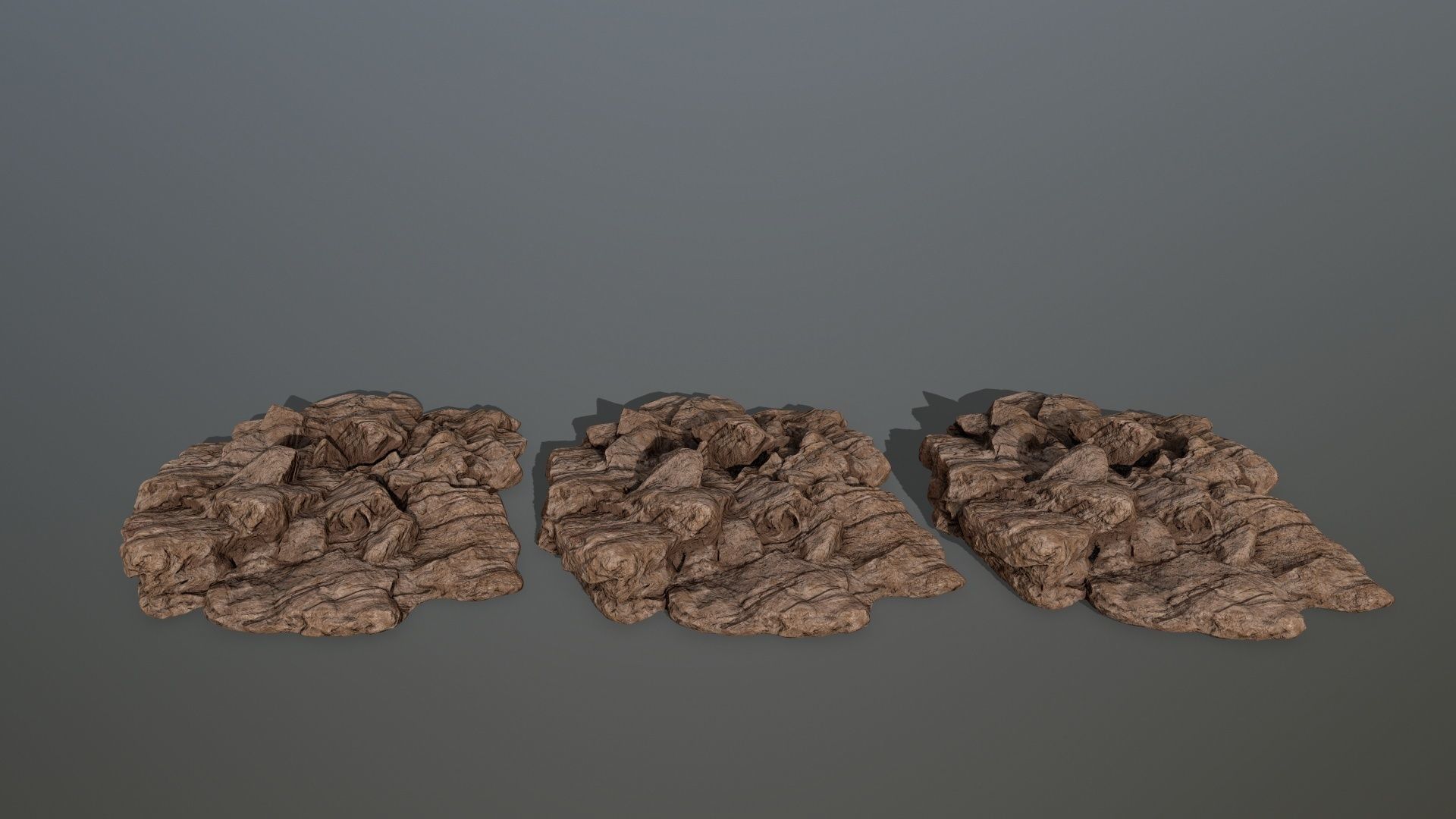 desert rocks  Low-poly 3D model_4