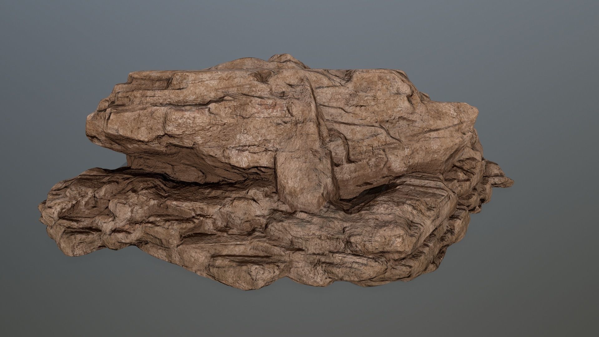 desert rocks  Low-poly 3D model_1