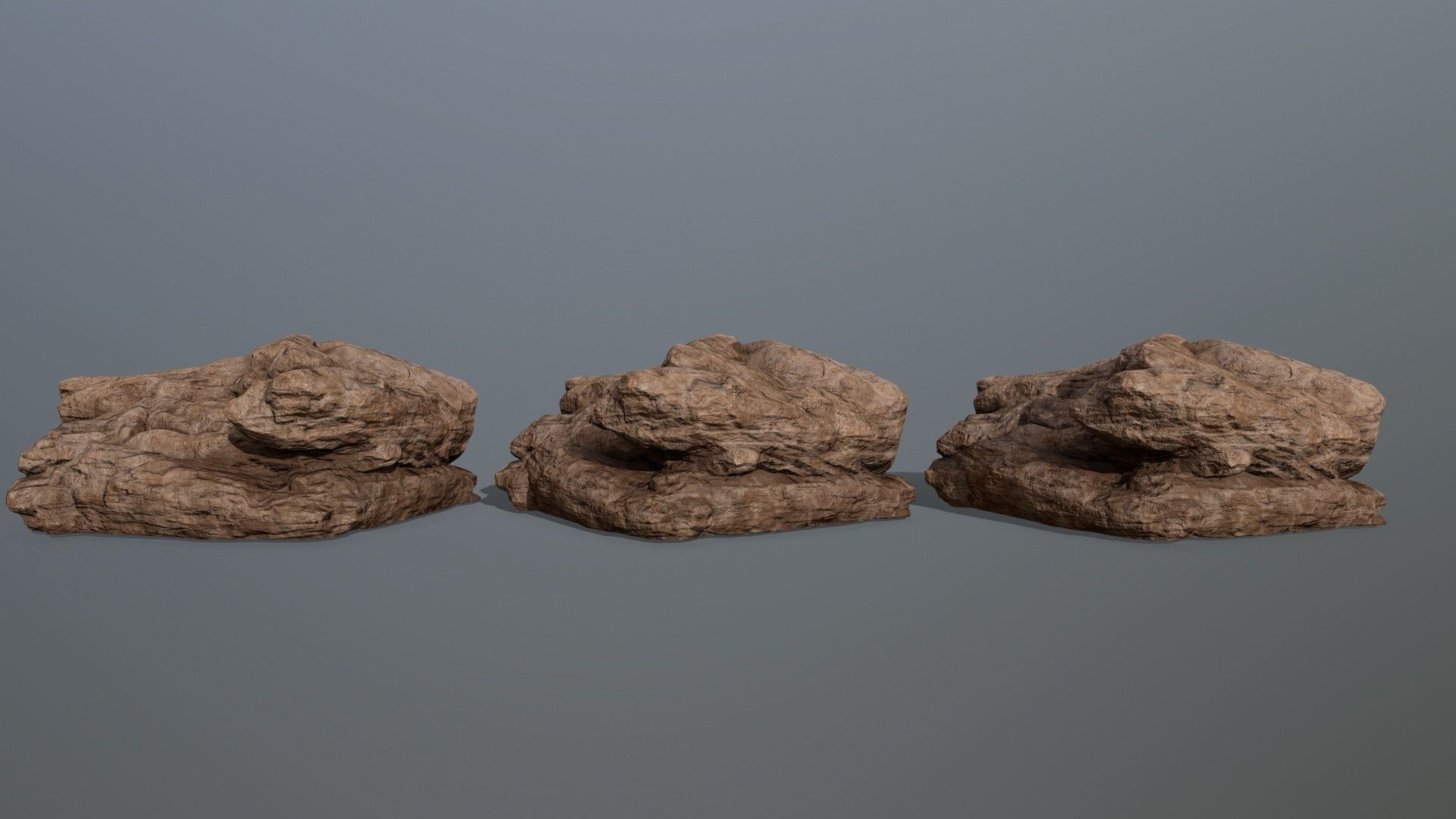 desert rocks  Low-poly 3D model_8