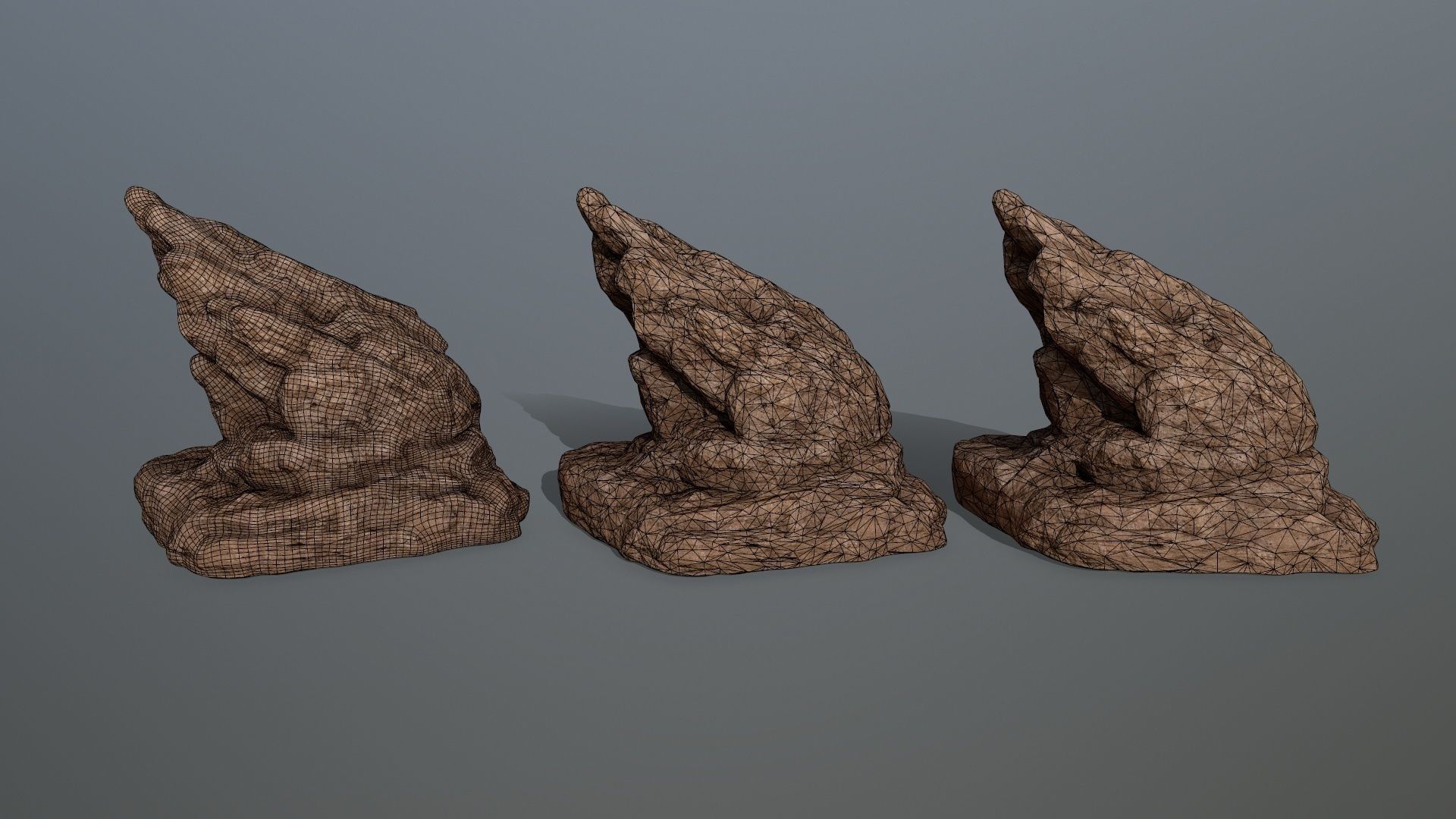 desert rocks  Low-poly 3D model_13