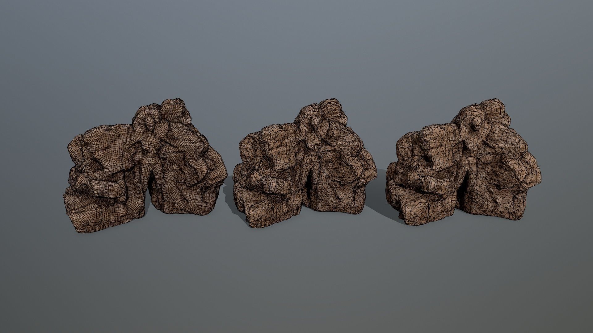 desert rocks  Low-poly 3D model_17