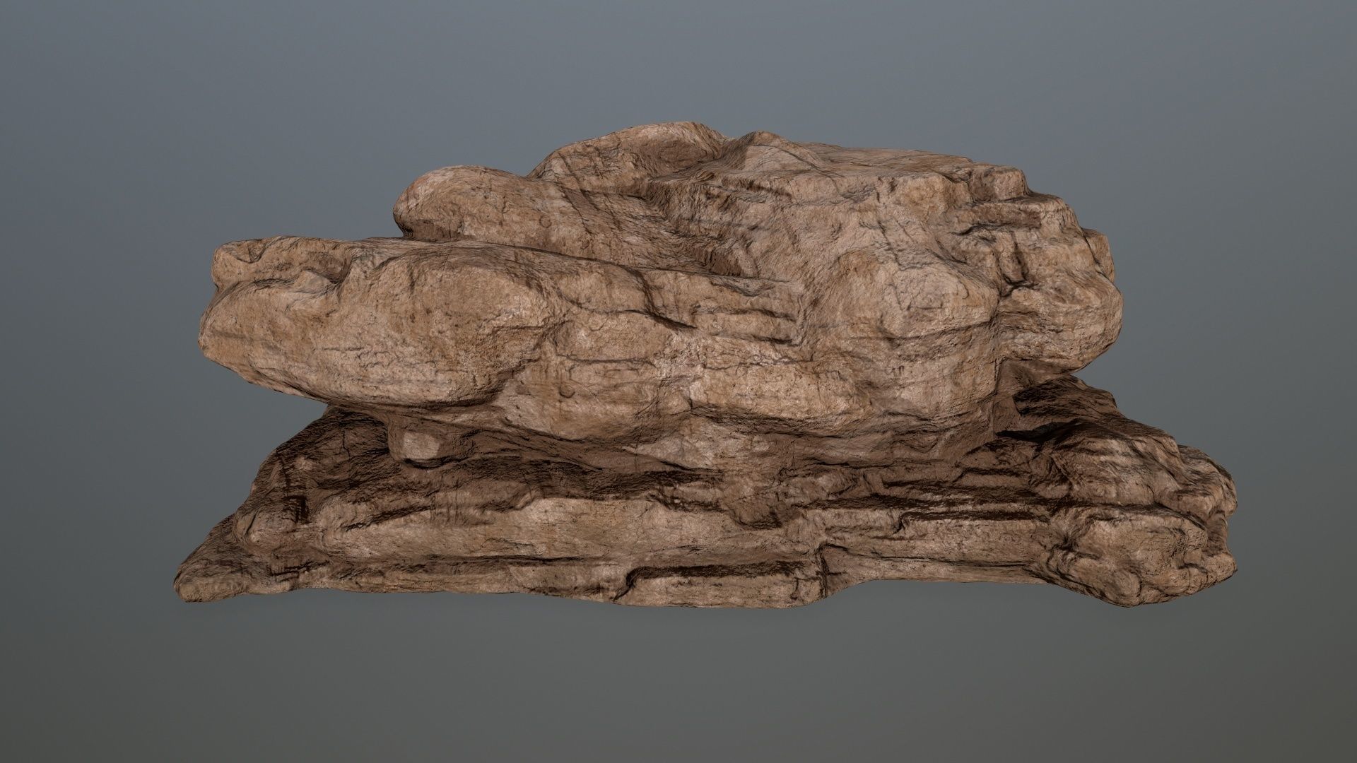 desert rocks  Low-poly 3D model_19