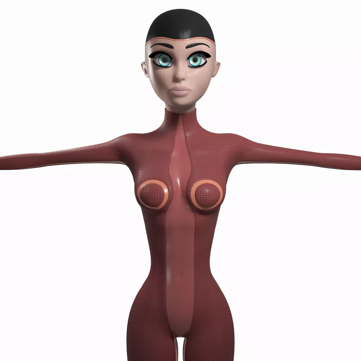 Fantasy girl lowpoly character Low-poly 3D model