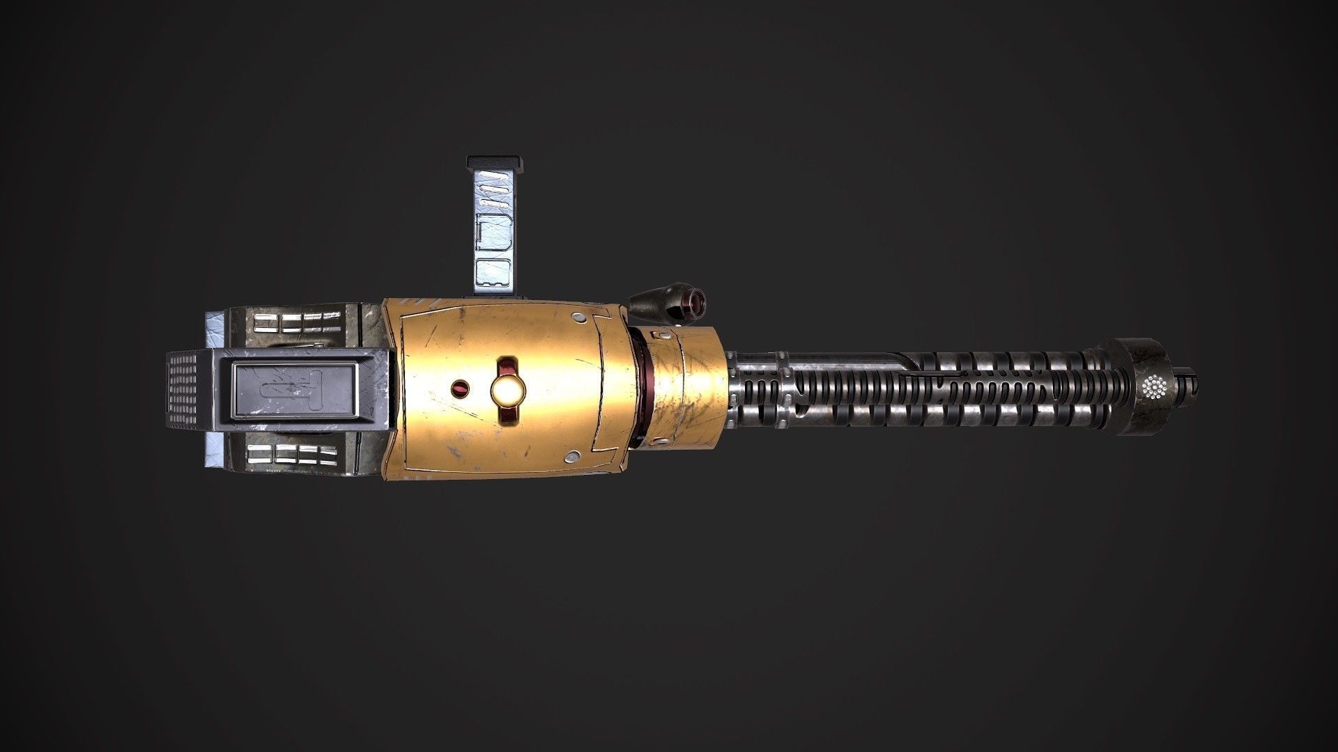 SCI-FI HEAVY CANNON Low-poly 3D model_4