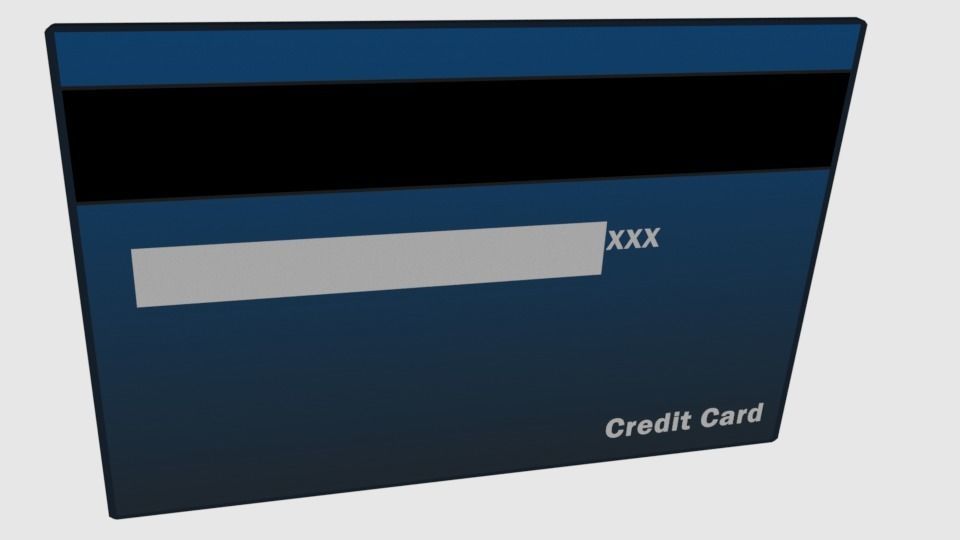 Credit Card Low-poly 3D model_3