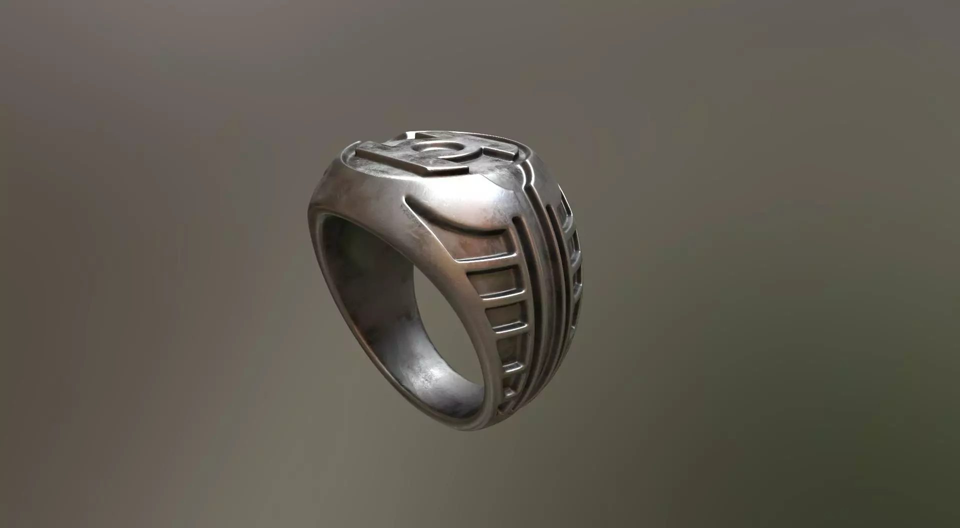 Stylized Green Lantern Ring 3D print model