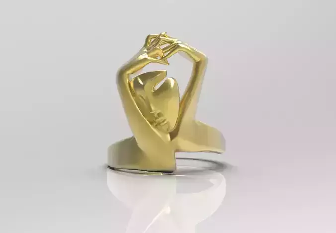 Elegant womens ring 3D print model