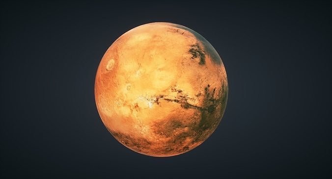 Mars Planet Low-poly 3D model