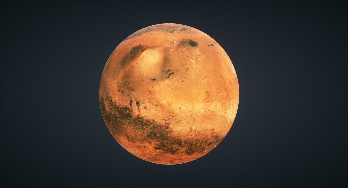 Mars Planet Low-poly 3D model_1