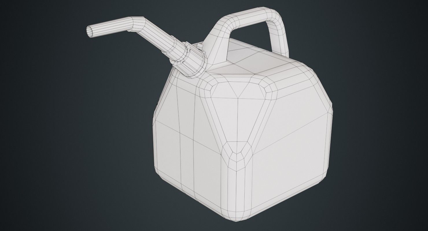 Fuel Can 5B Low-poly 3D model_5