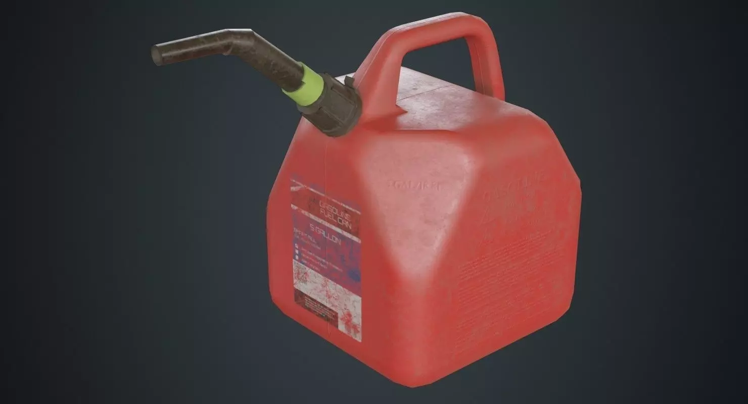 Fuel Can 5B Low-poly 3D model_0
