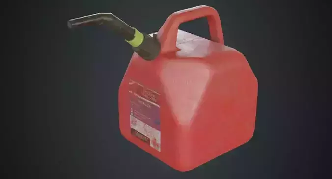 Fuel Can 5B Low-poly 3D model