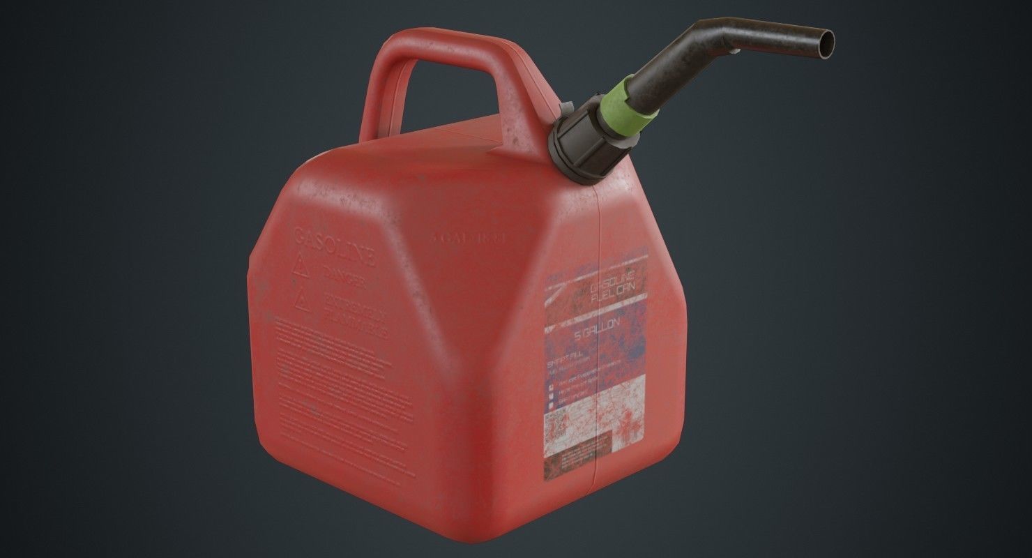Fuel Can 5B Low-poly 3D model_1