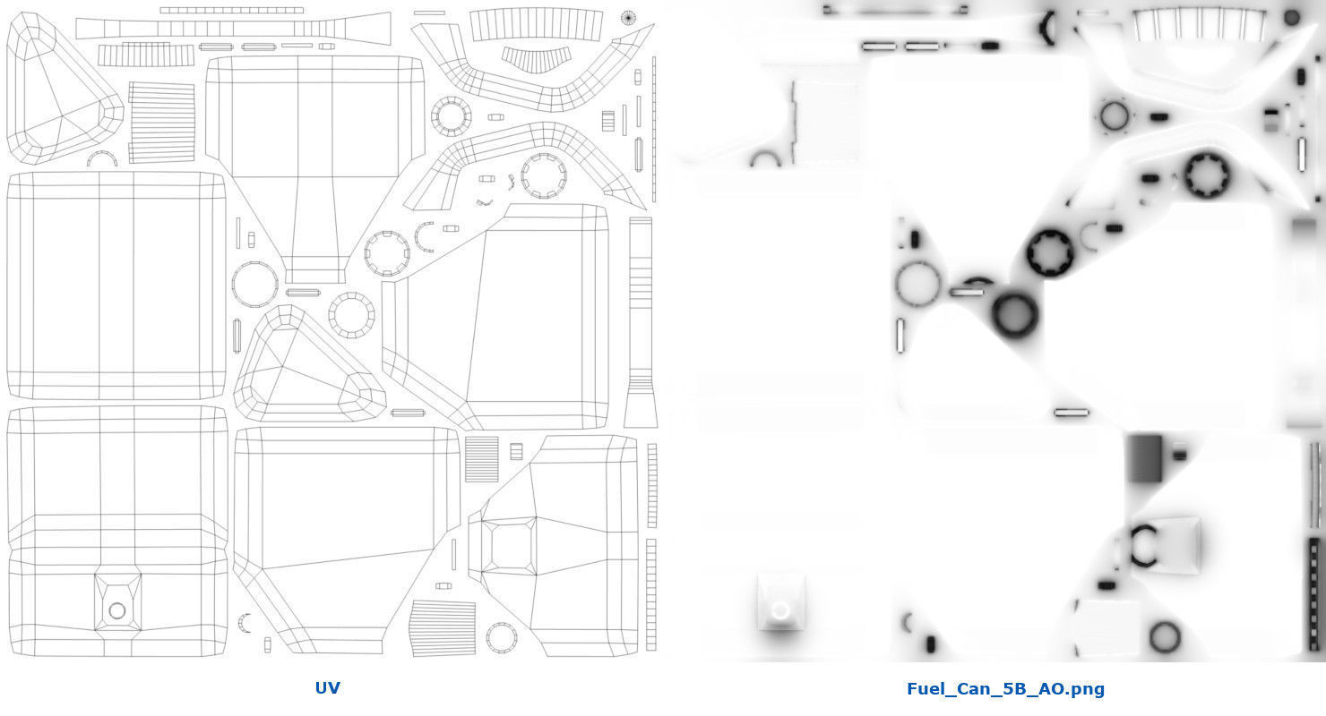 Fuel Can 5B Low-poly 3D model_6