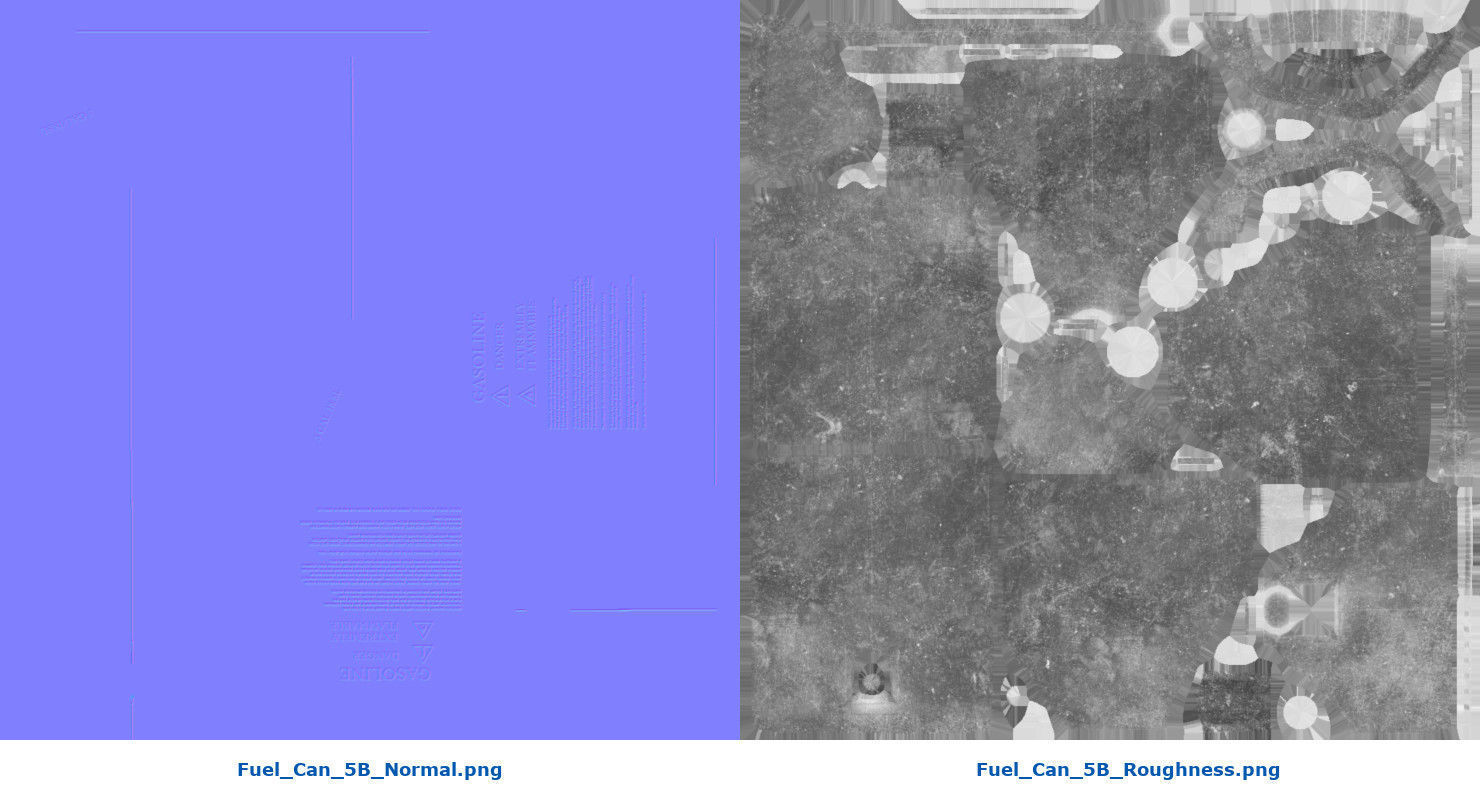 Fuel Can 5B Low-poly 3D model_8