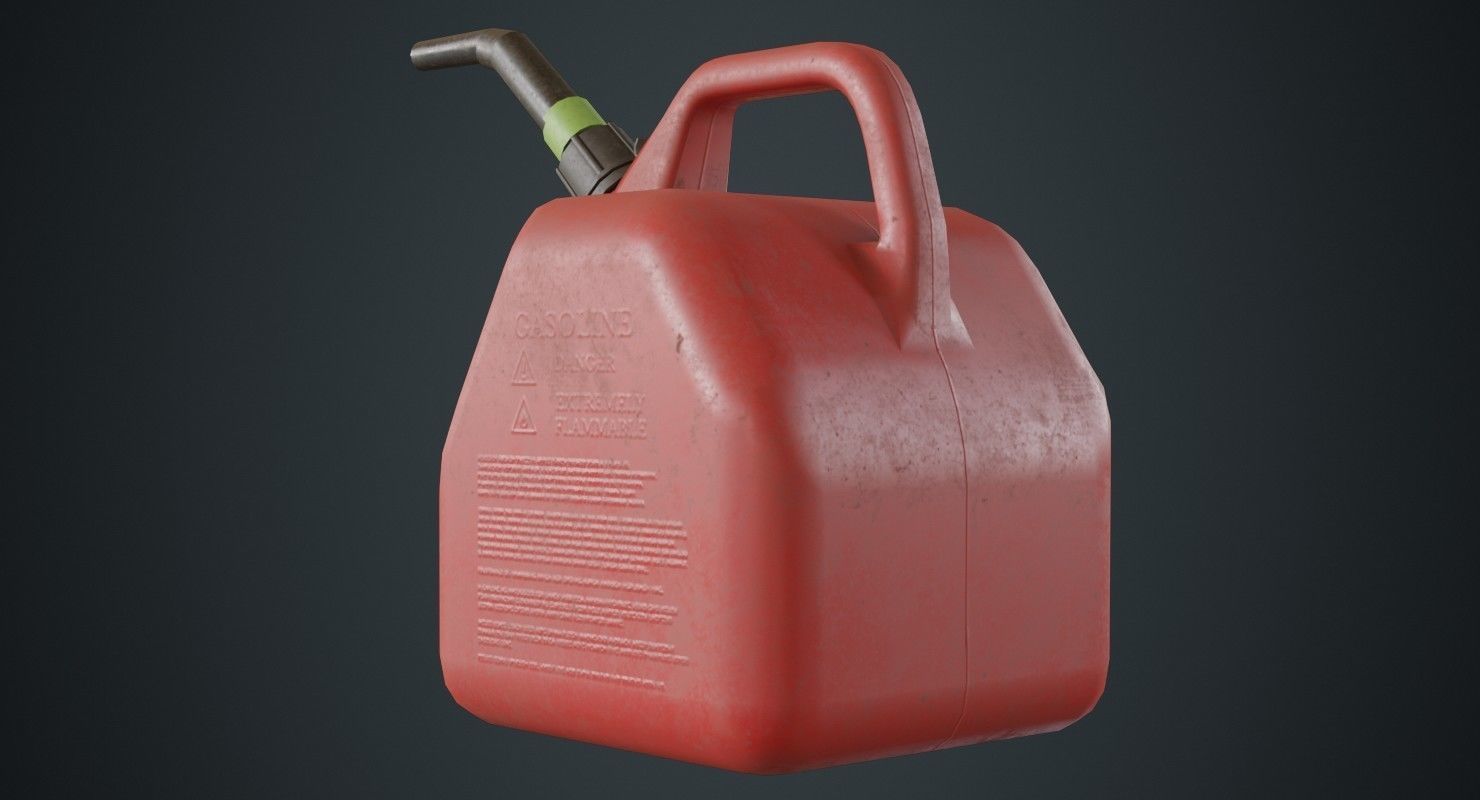 Fuel Can 5B Low-poly 3D model_3