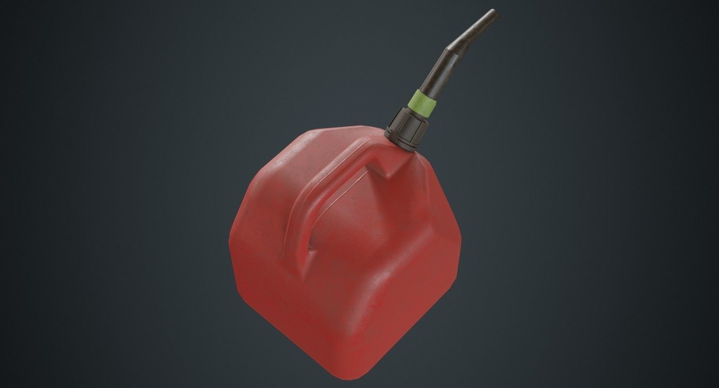 Fuel Can 5B Low-poly 3D model_2