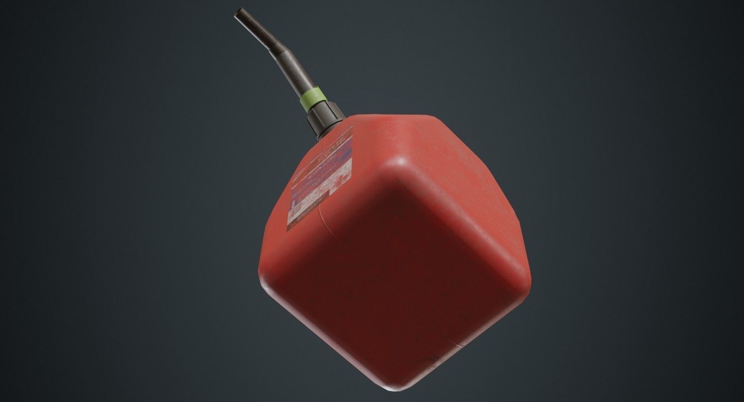 Fuel Can 5B Low-poly 3D model_4