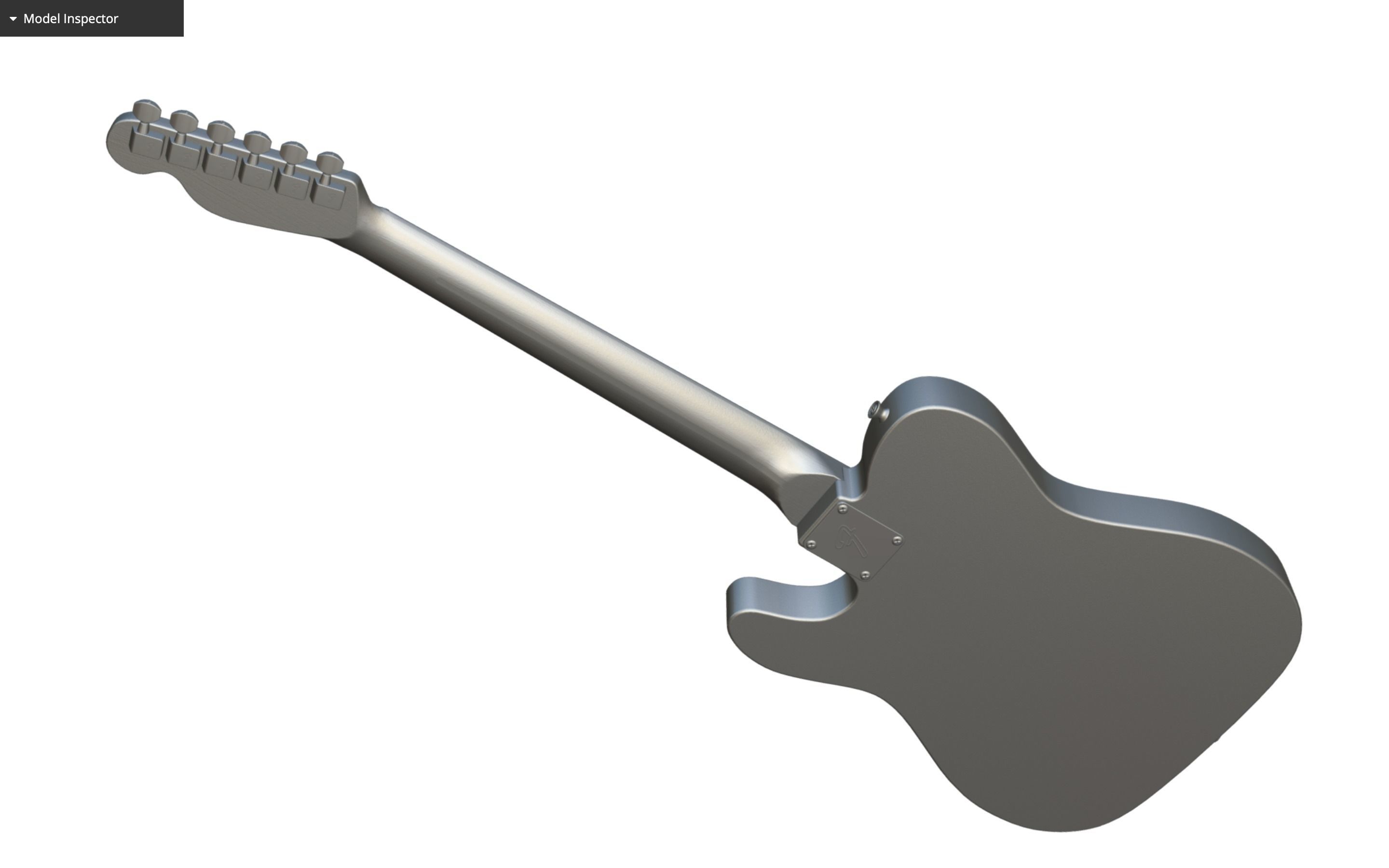 Fender Telecaster Modern style Low-poly 3D model_12