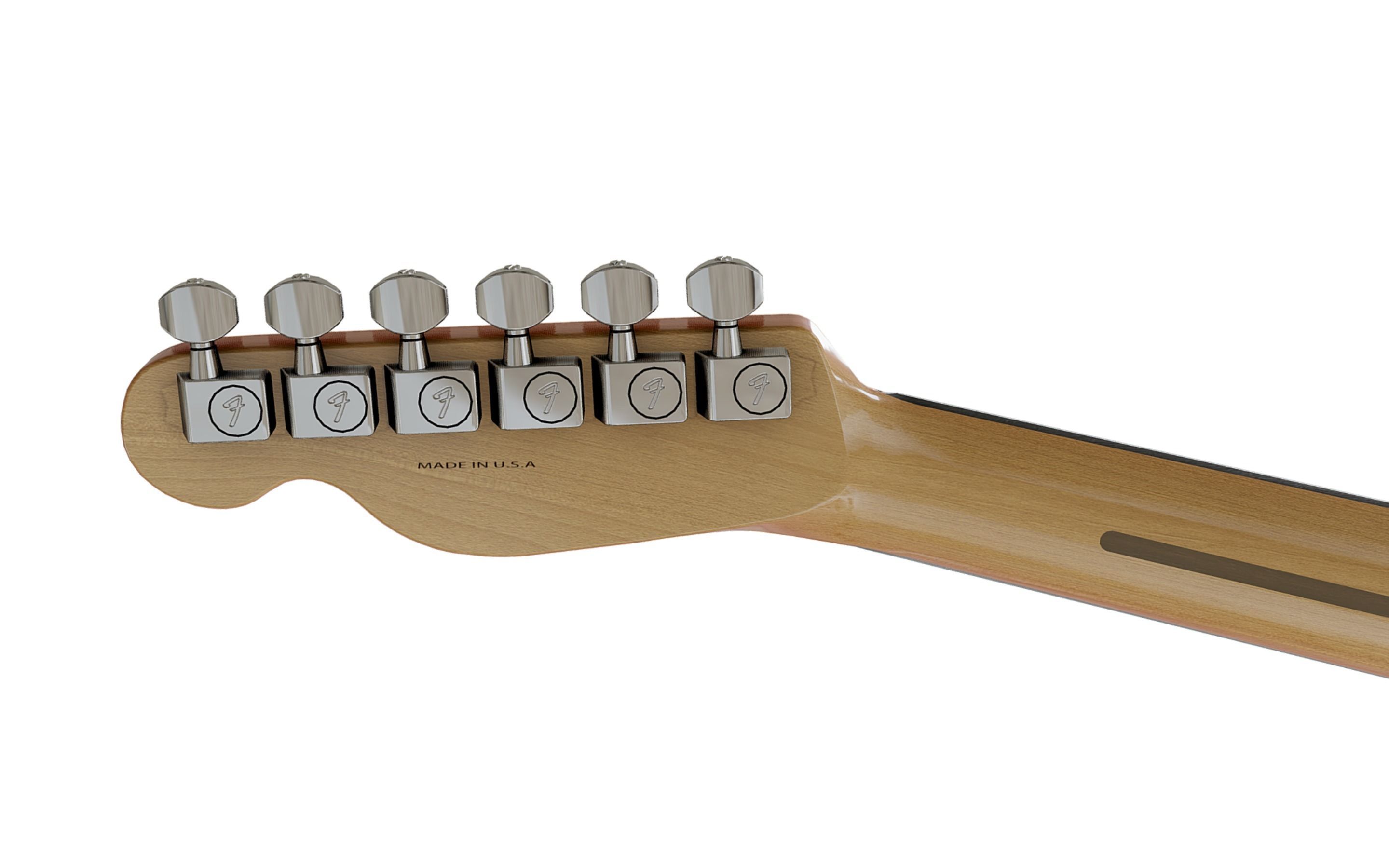 Fender Telecaster Modern style Low-poly 3D model_3