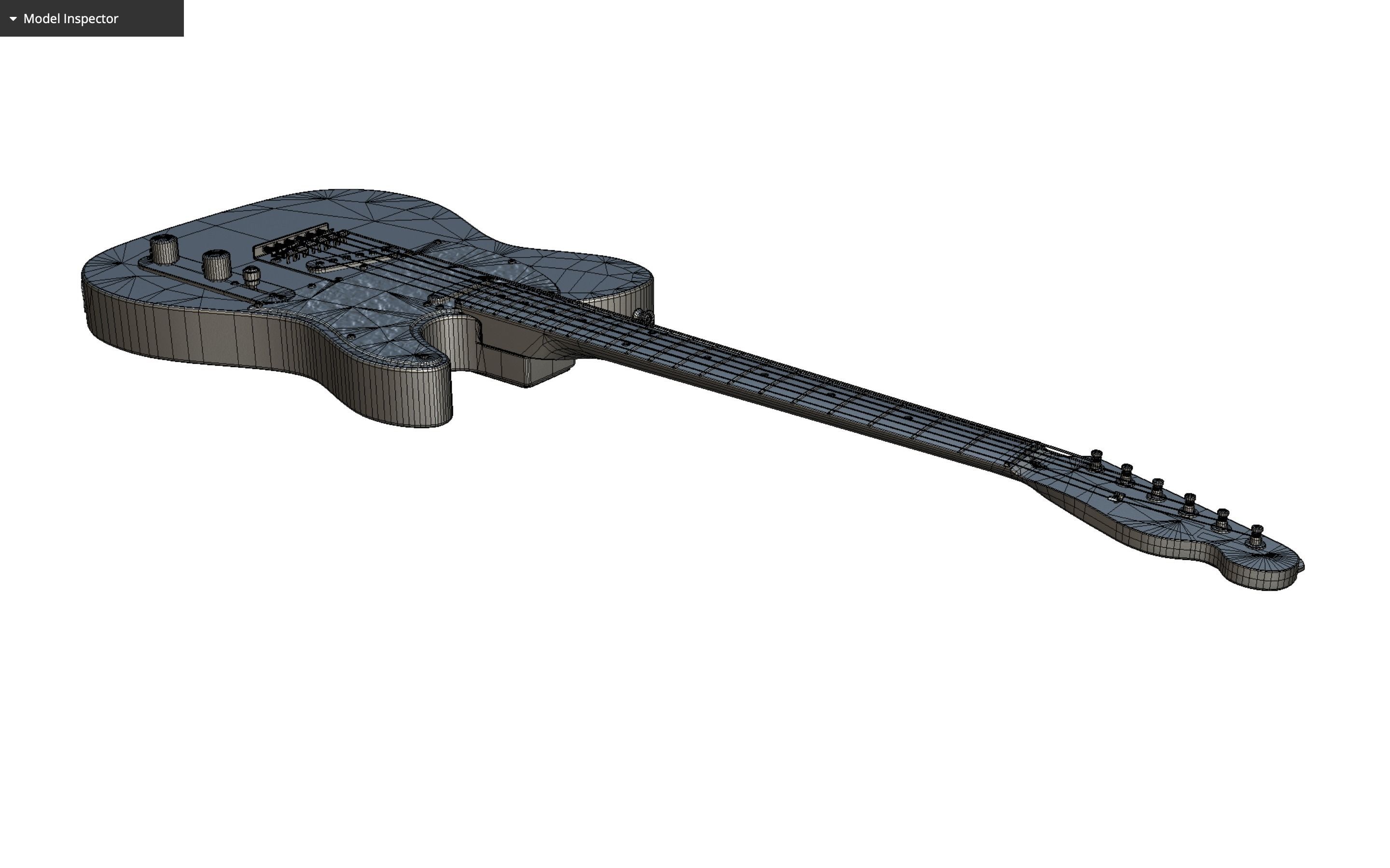 Fender Telecaster Modern style Low-poly 3D model_15