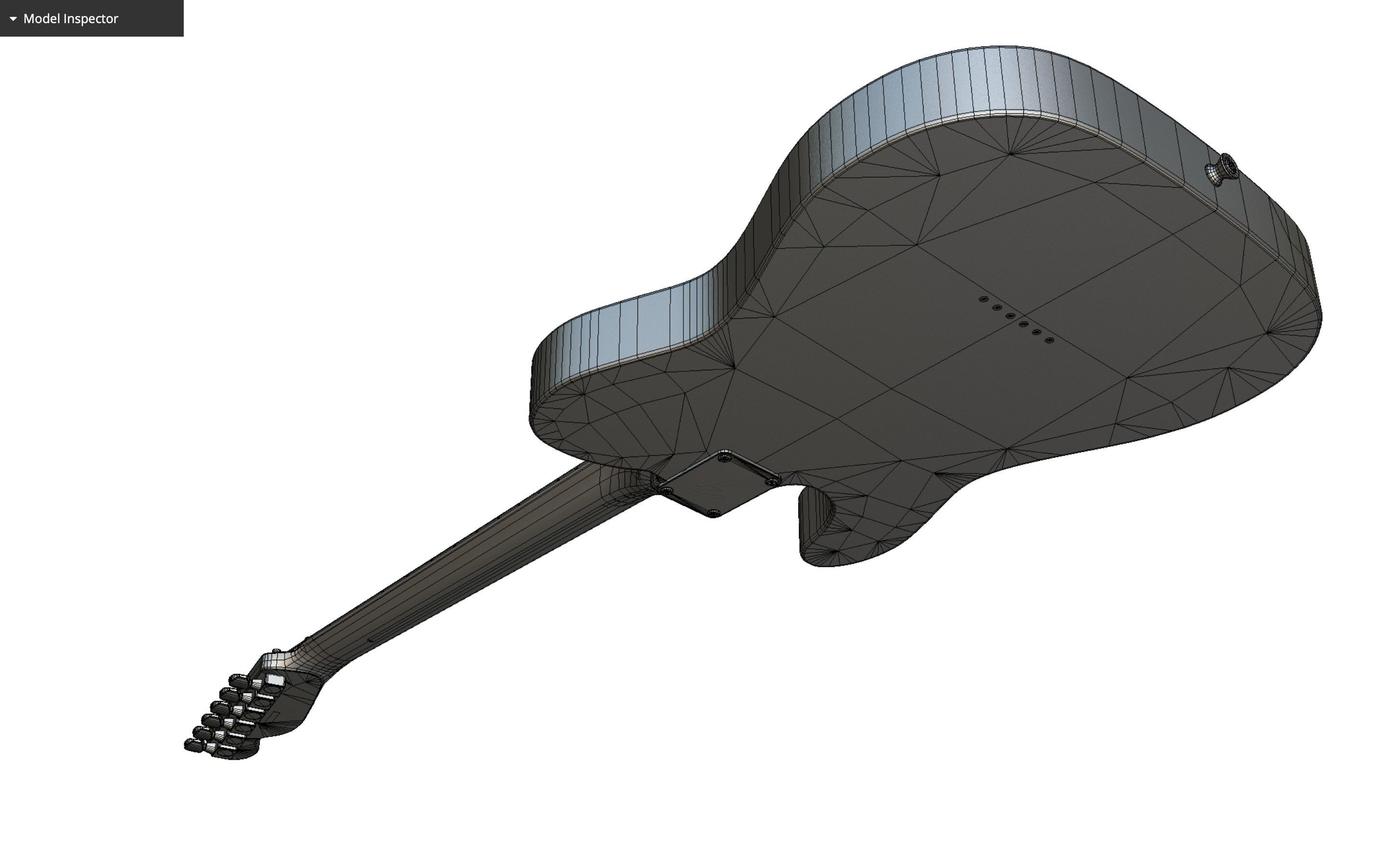 Fender Telecaster Modern style Low-poly 3D model_17