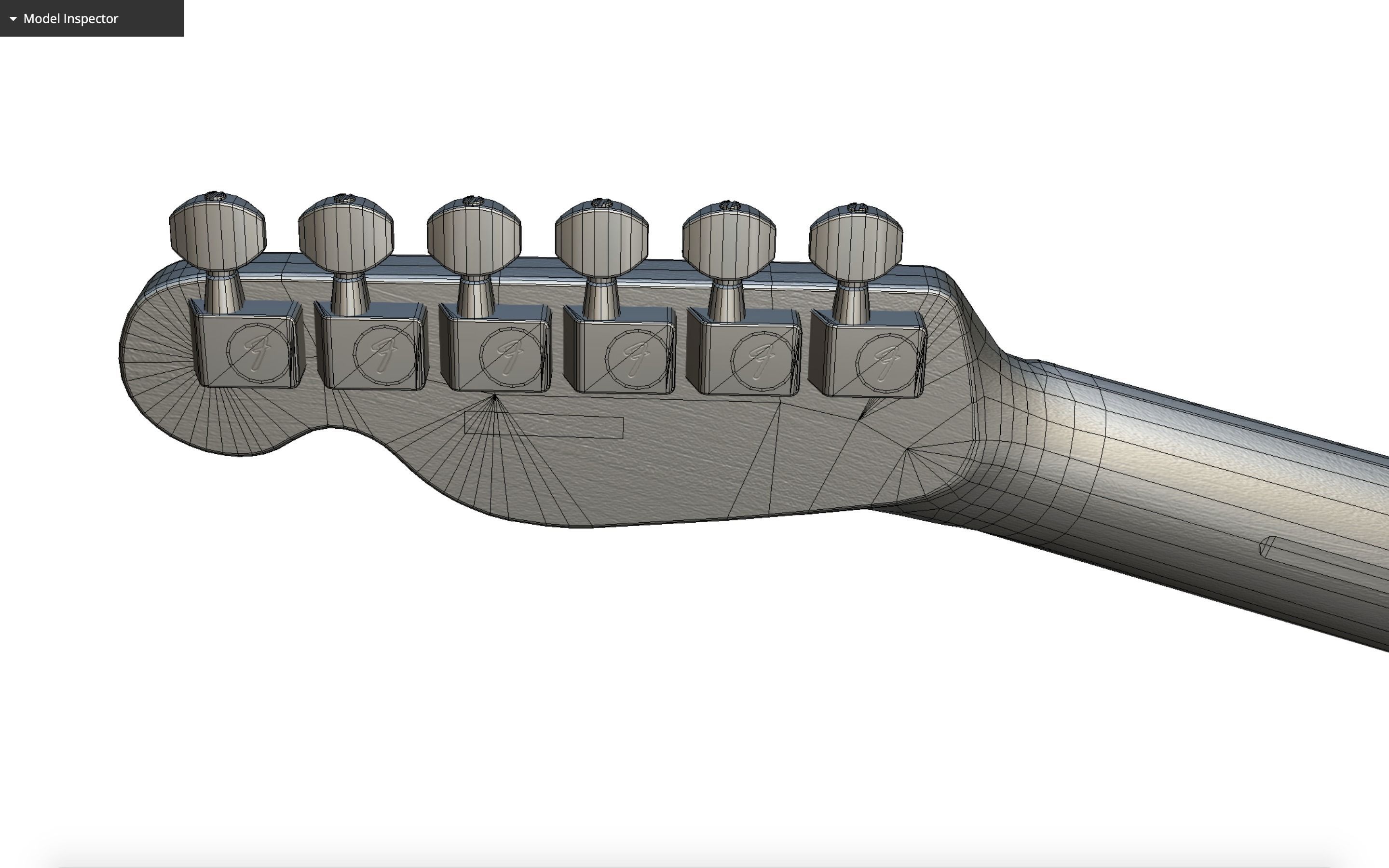 Fender Telecaster Modern style Low-poly 3D model_20