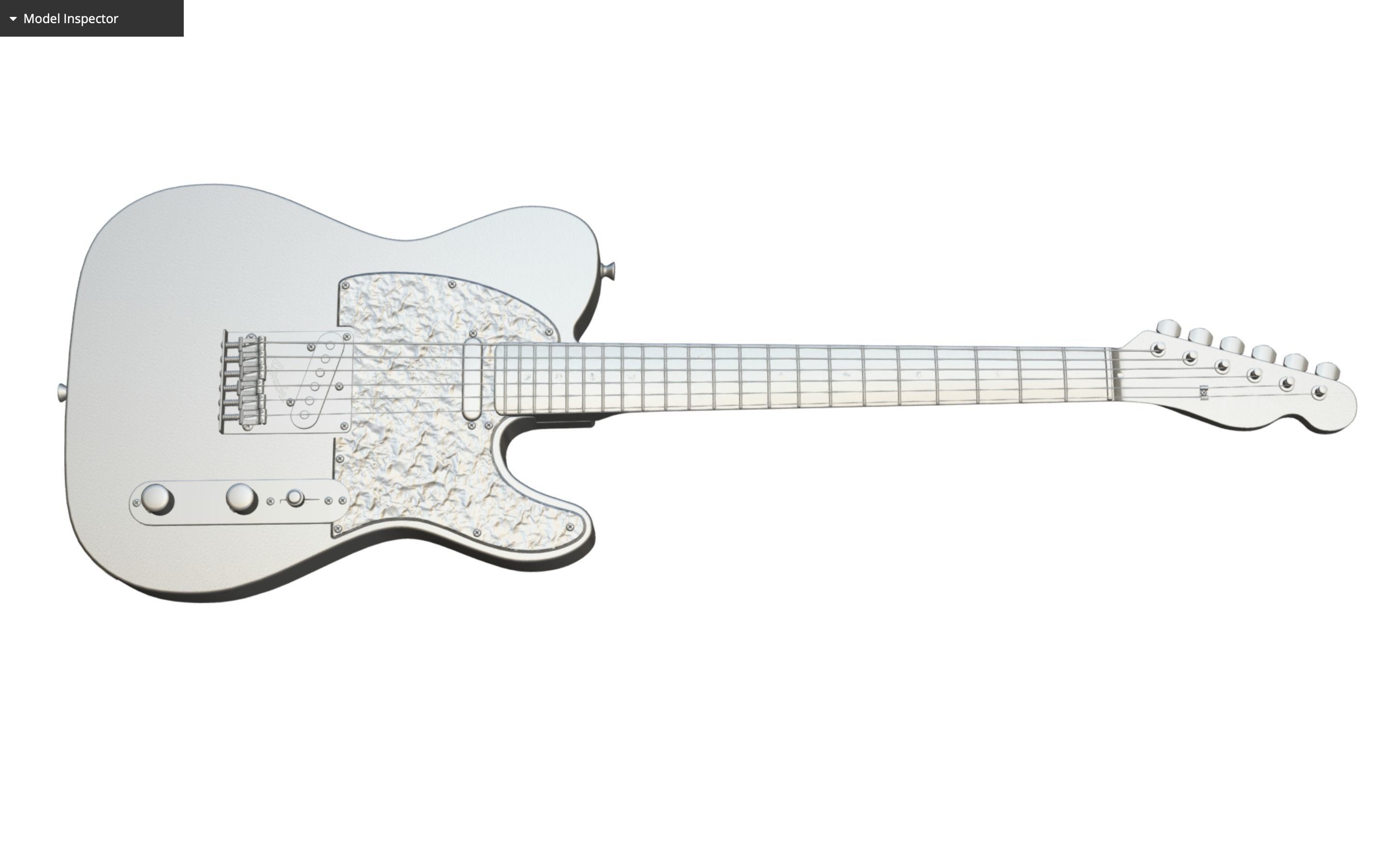 Fender Telecaster Modern style Low-poly 3D model_13