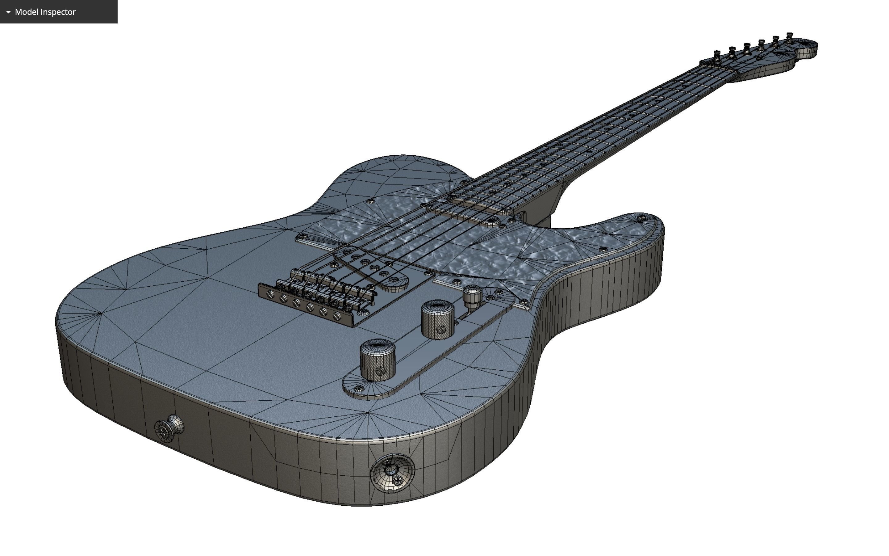 Fender Telecaster Modern style Low-poly 3D model_16