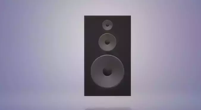 home theater speaker Low-poly 3D model