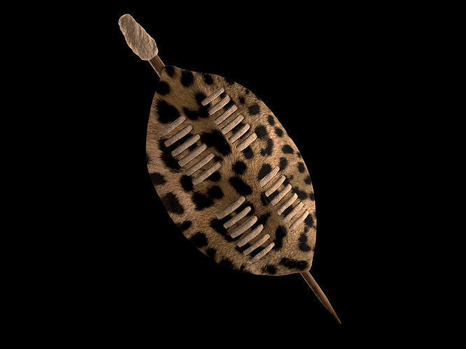 African Shield 3D model