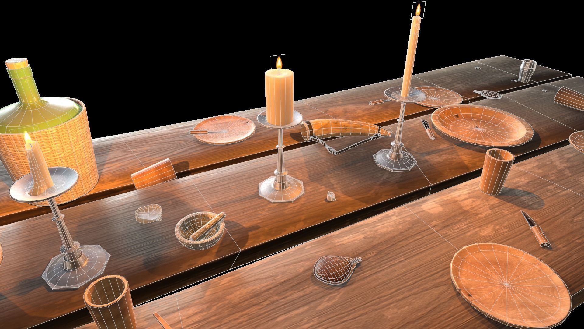 Medieval Interior Asset Pack Low-poly 3D model_6