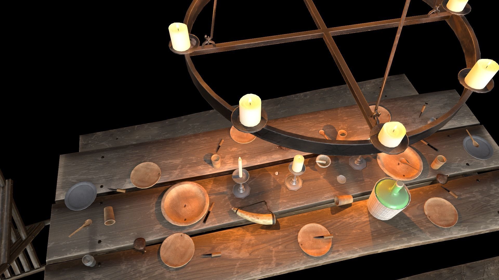 Medieval Interior Asset Pack Low-poly 3D model_3