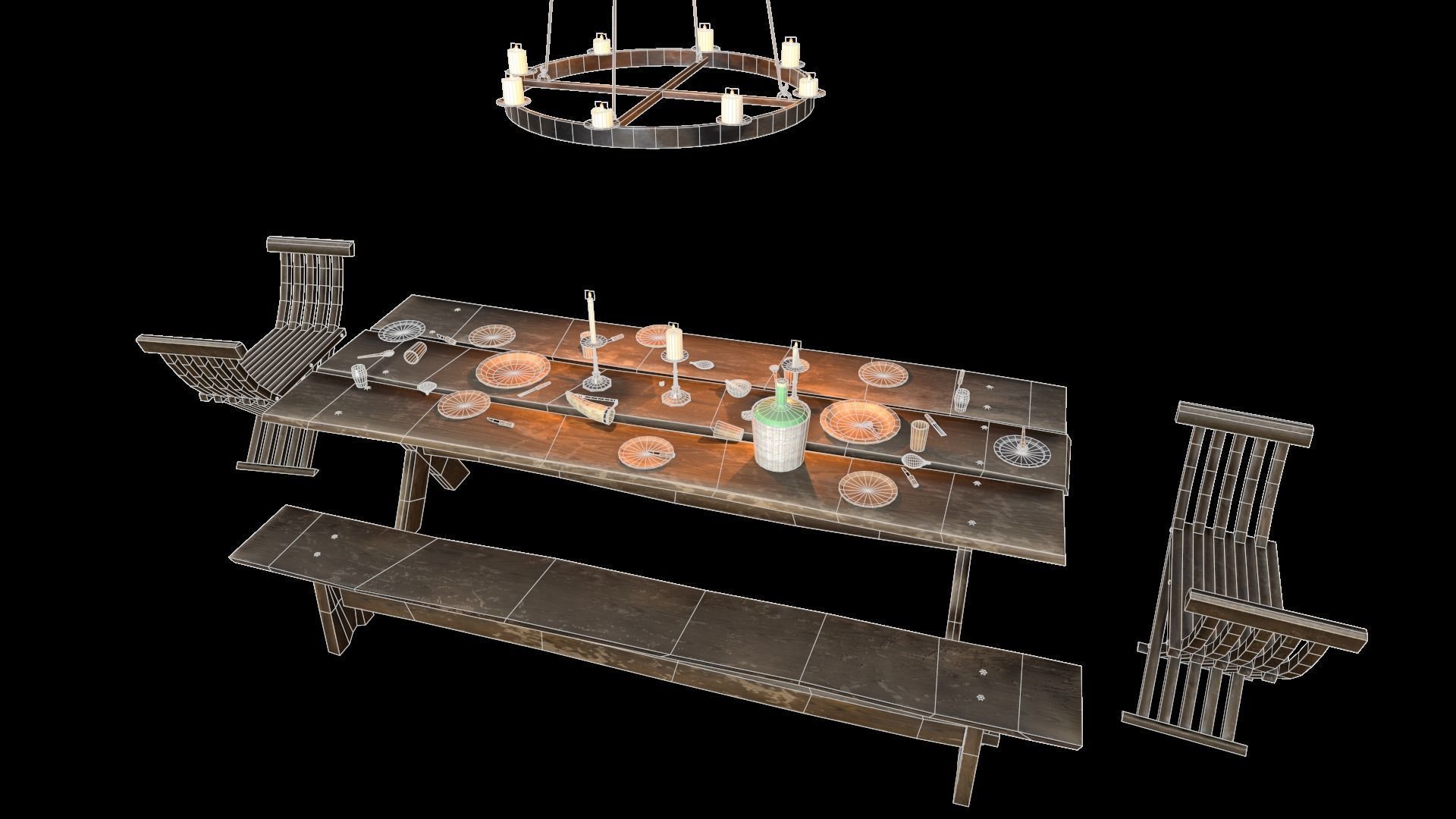 Medieval Interior Asset Pack Low-poly 3D model_2