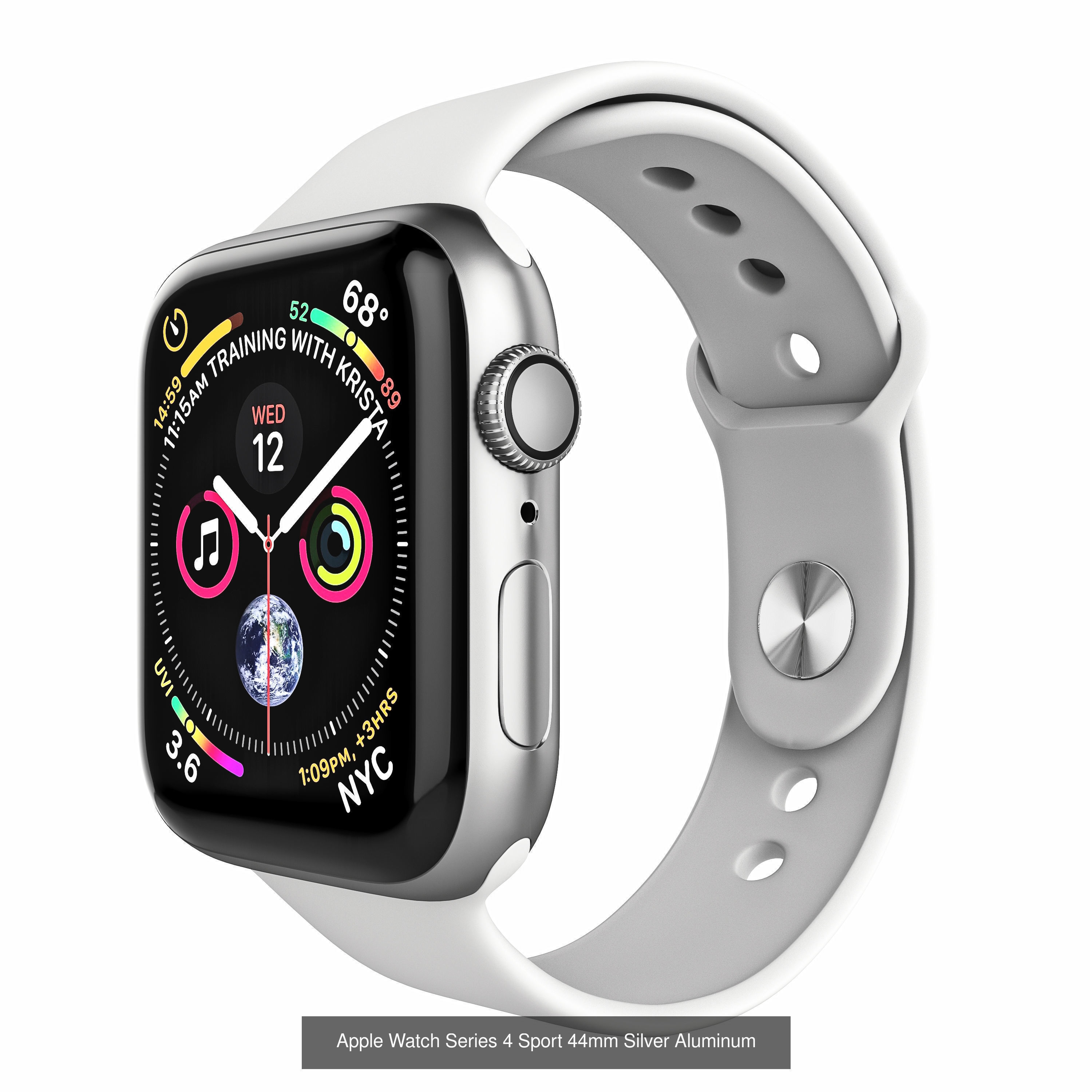 Apple Watch Series 4 44mm Aluminum Pack 3D Model Collection_3