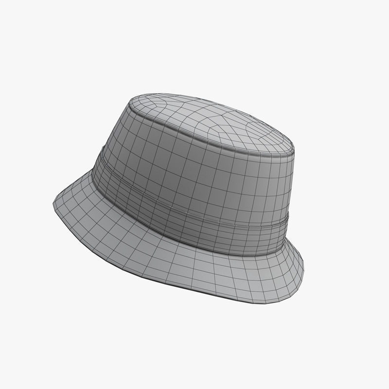 Bucket Hat PBR Low-poly 3D model_8