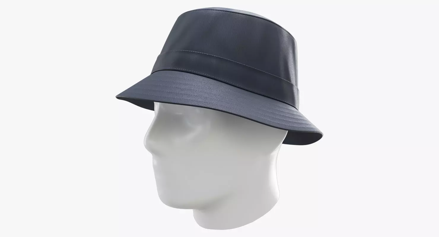 Bucket Hat PBR Low-poly 3D model_0