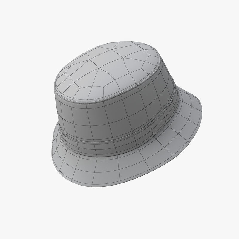 Bucket Hat PBR Low-poly 3D model_10