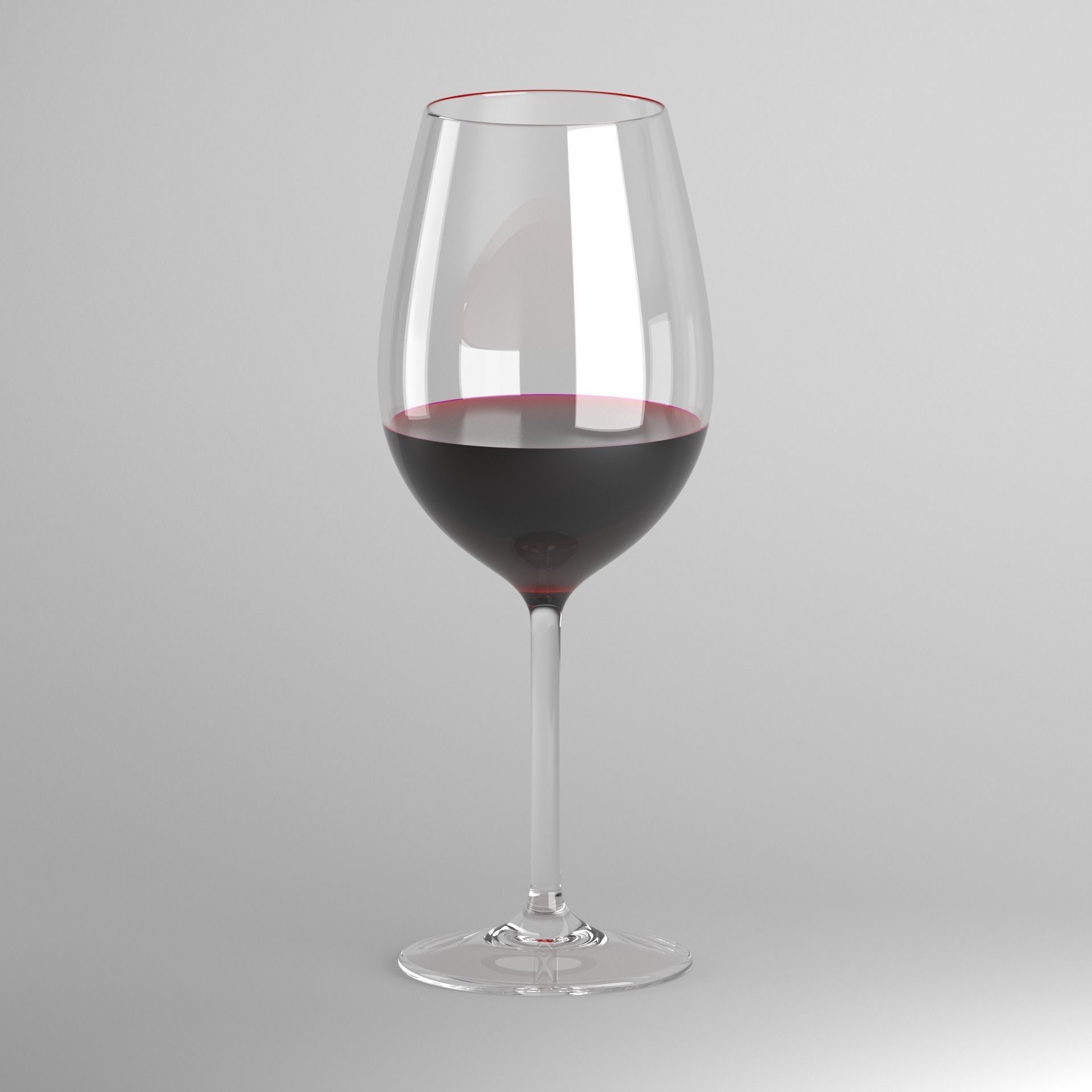 Red Wine Glass 3D model_1