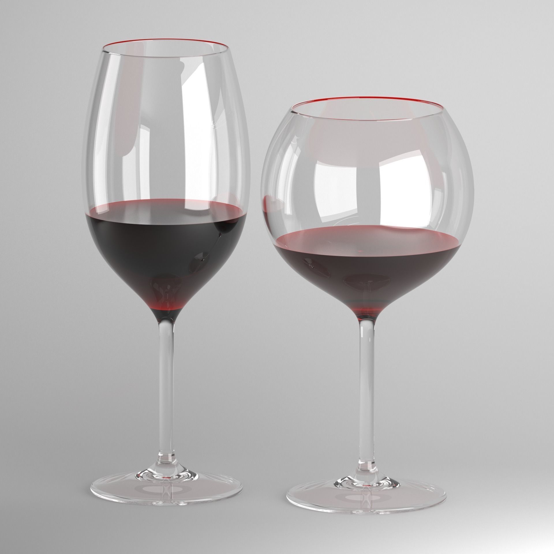 Red Wine Glass 3D model_3