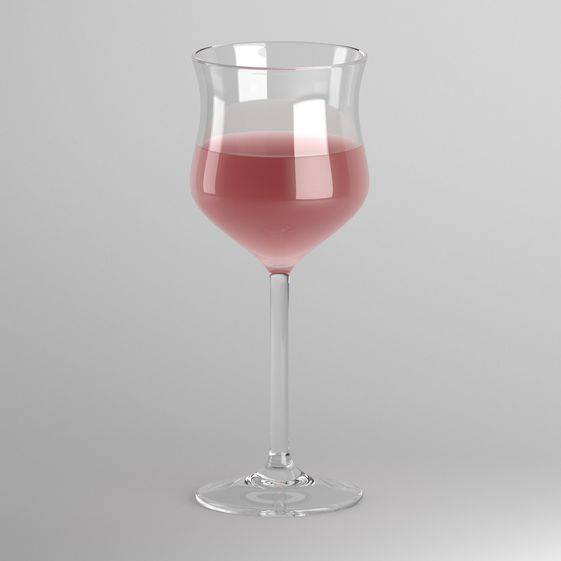 Red Wine Glass 3D model_8