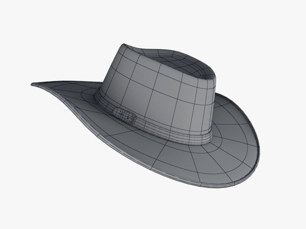 Cowboy Hat 3D model_6