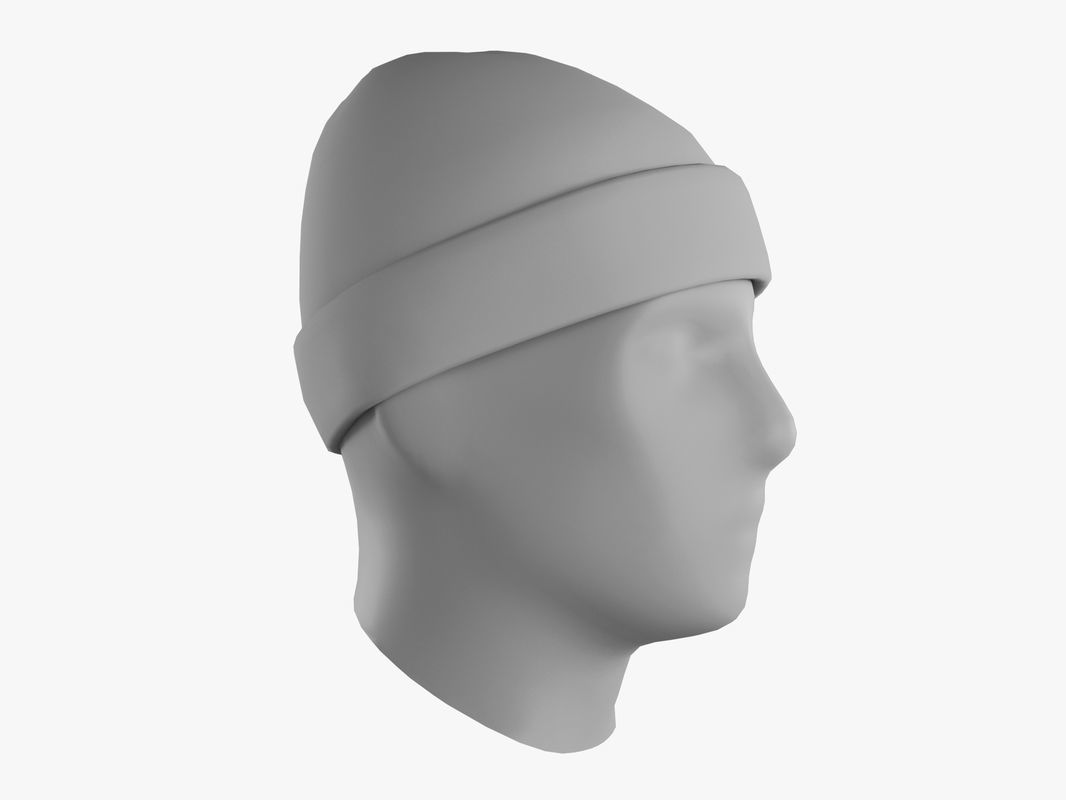 Beanie Hat Low-poly 3D model_6