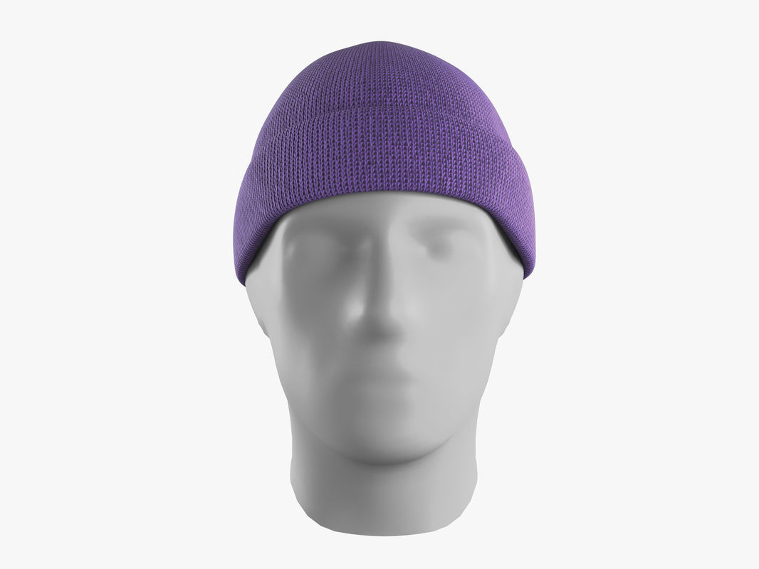 Beanie Hat Low-poly 3D model_2