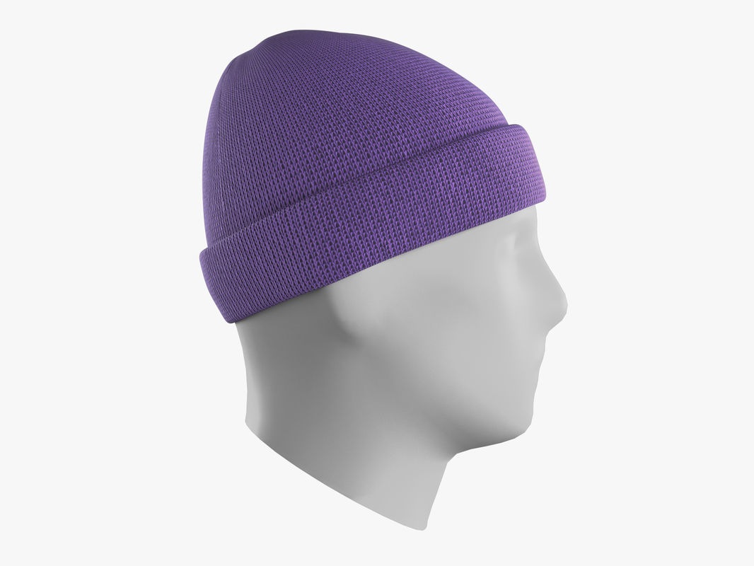 Beanie Hat Low-poly 3D model_3