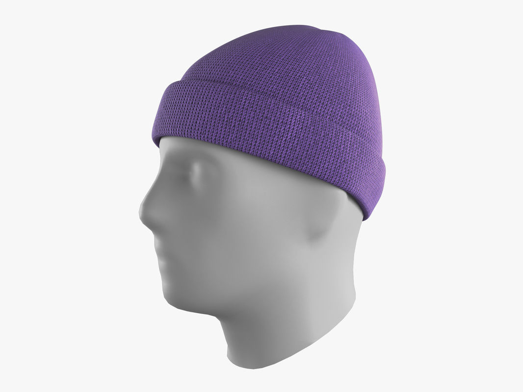 Beanie Hat Low-poly 3D model_1